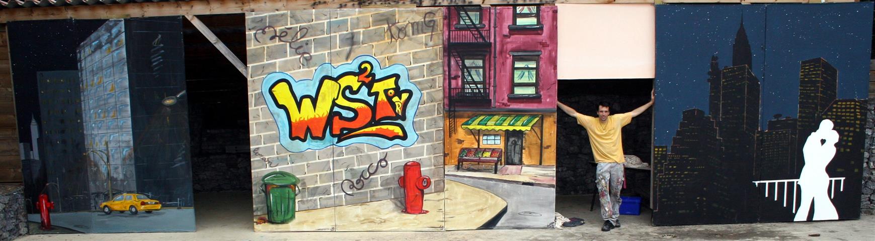 décor mural de new york la nuit sin city