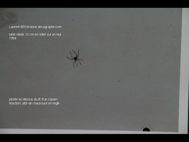peinture d'une araignée sur le mur