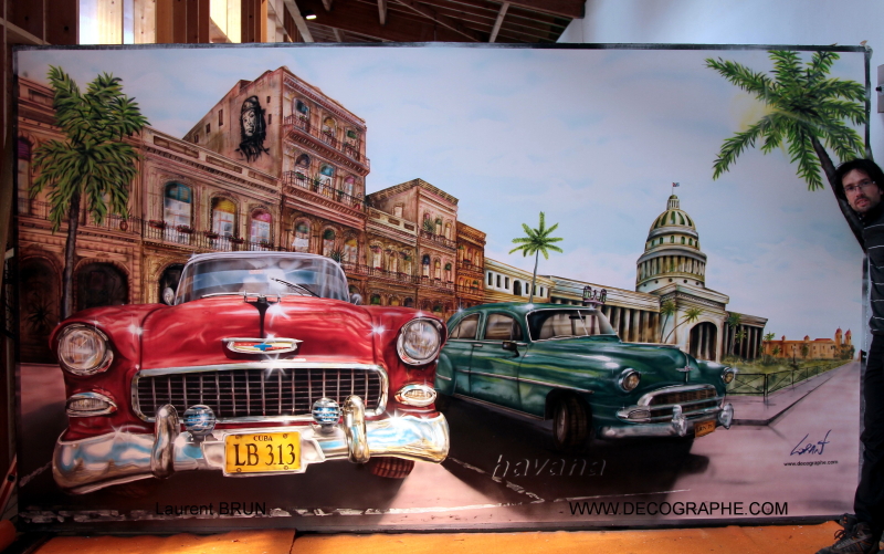 Décor sur Cuba et ses voitures de Cuba