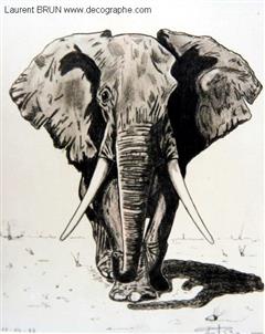 dessin d'un éléphant d'afrique