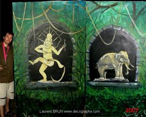 décor de l'inde shiva et le dieu ganesh
