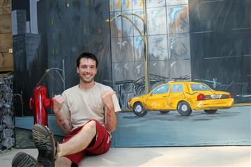 peinture d'un taxi new yorkais